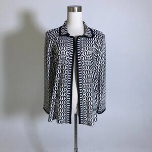 Black and White Misook Zip Up